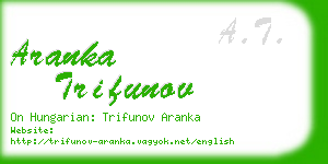 aranka trifunov business card